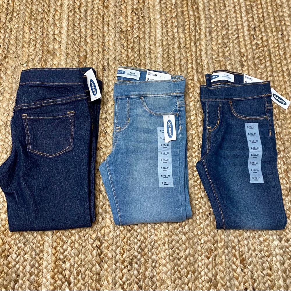 Lot of 3 Girls 6/7 Old Navy Jeggings NWT